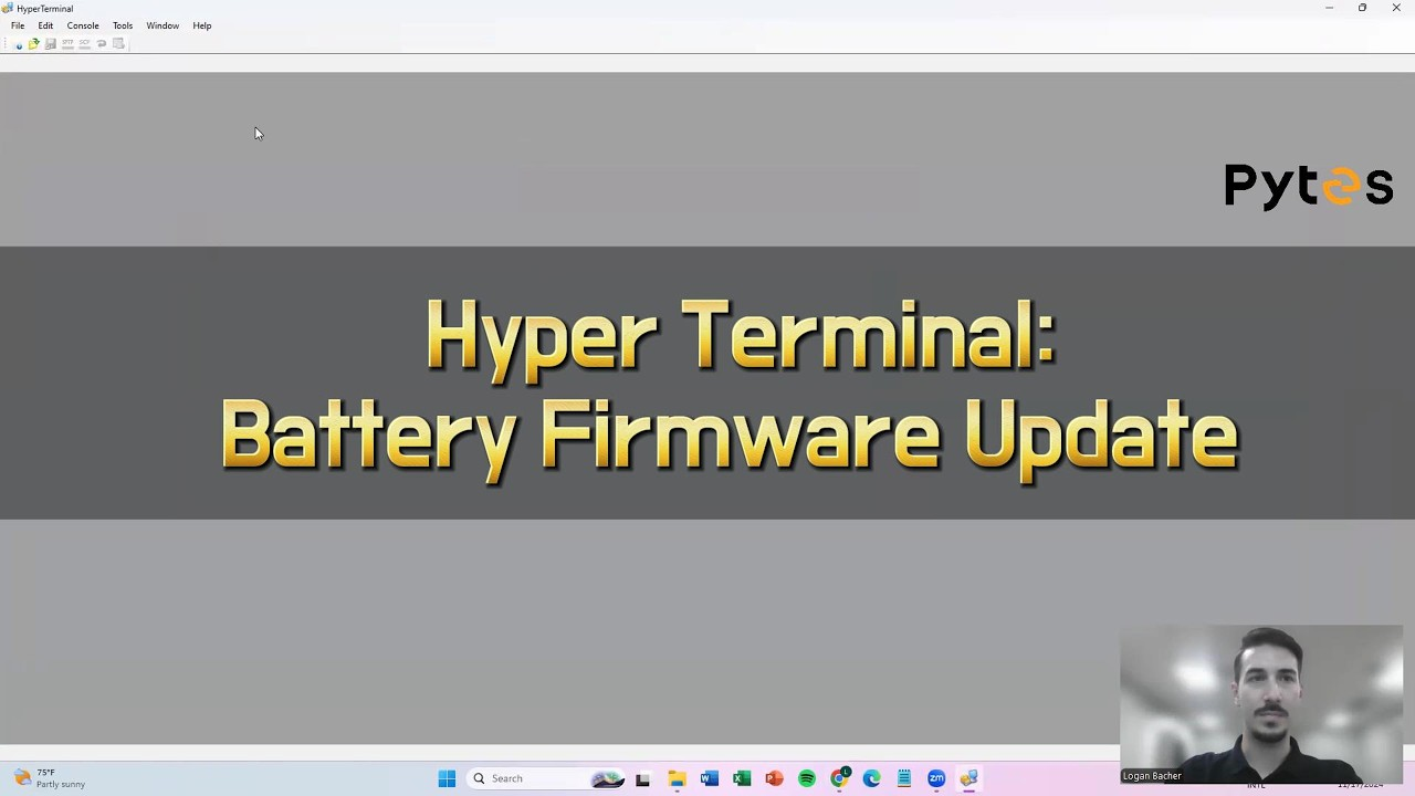  Pytes HyperTerminal Battery Firmware Update