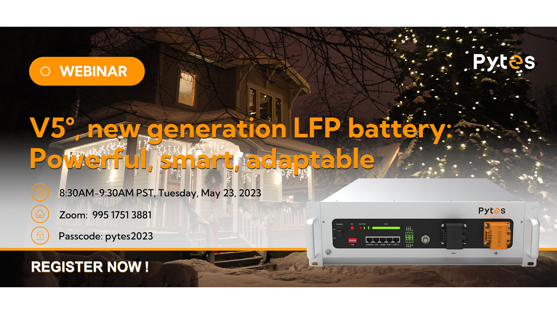 Webinar - V5°, new generation LFP battery: Powerful, smart, adaptable