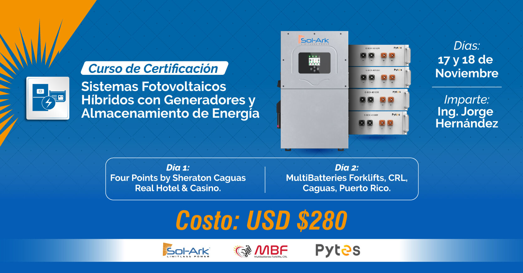 Curso de Certificación: Pytes+Sol-Ark, Puerto Rico