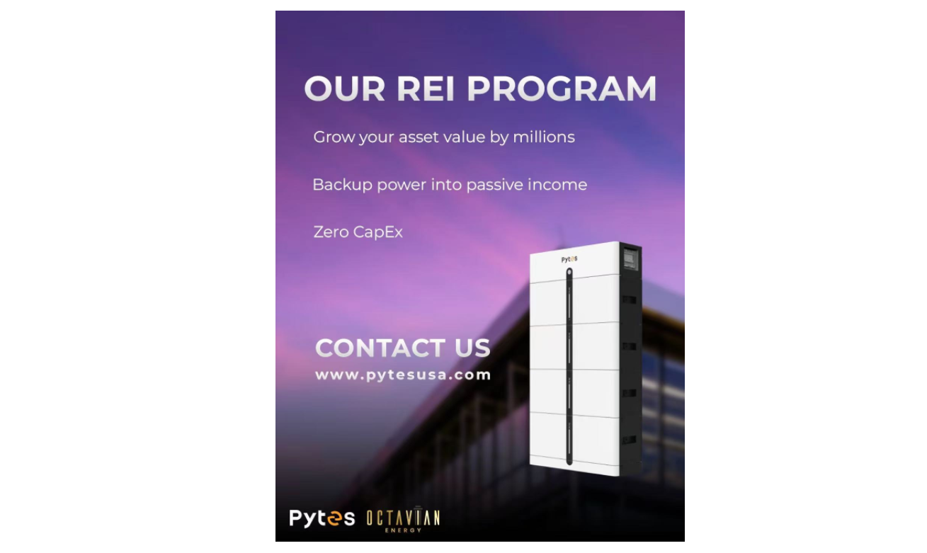 Rental Energy Income (REI) Program - Turn Backup Power Into Rental Income with Pytes Pi LV1